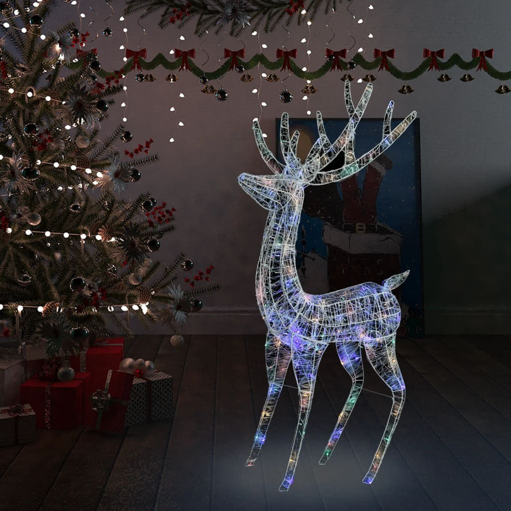 Vidaxl Reno Navideño Acrílico Xxl 250 Leds De Colores 180 Cm_1