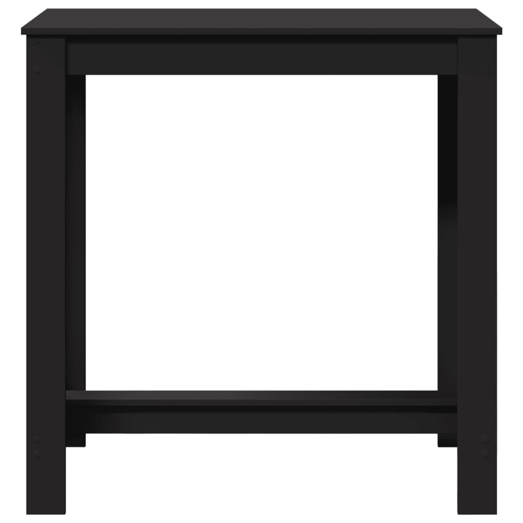 Mesa Alta De Bar Madera Ingeniería Negra 102x50x103,5 Cm_2