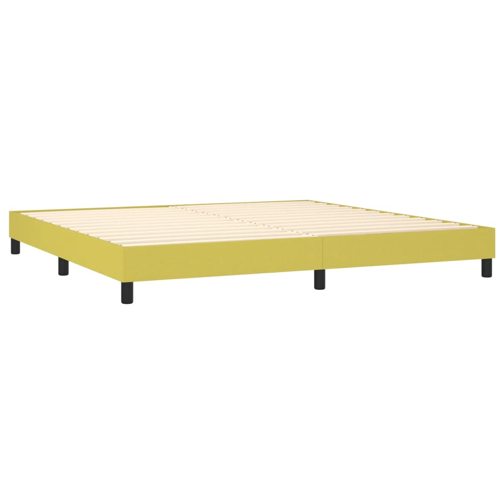 Cama Vica Home Colchón Y Luces Led Tela Verde 200x200 Cm / Vetonek_2