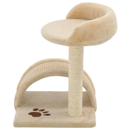 Vidaxl Rascador Para Gatos Con Poste De Sisal 40 Cm Beige Y Marrón_2