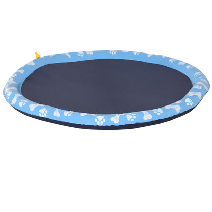 Pawhut Splash Pad Aspersor De Juegos De Agua 150cm Para Mascotas Jardín Patio_0