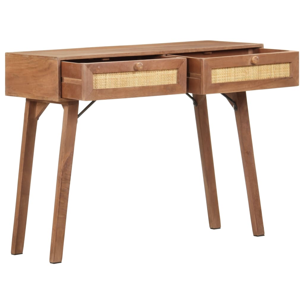 Mesa Consola De Madera Maciza De Mango 100x35x76 Cm_2