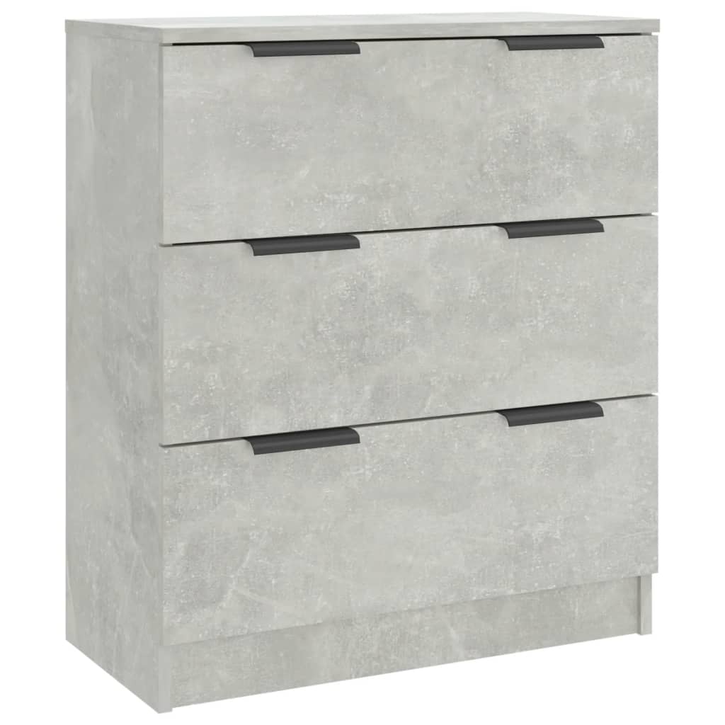 Aparador De 3 Piezas Madera Contrachapada Gris Hormigón_2