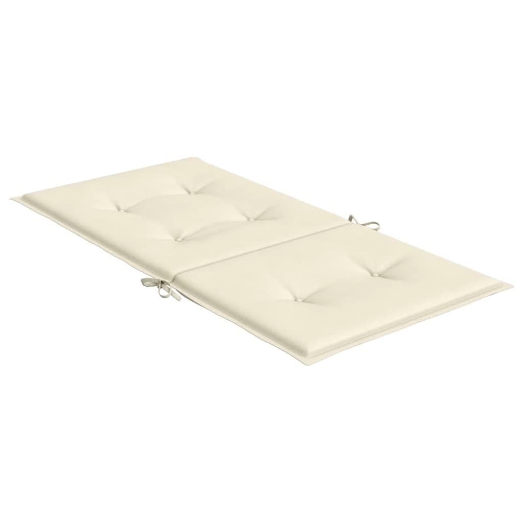 Vidaxl Cojín Silla Jardín Respaldo Bajo 2 Uds Tela Oxford Crema_4