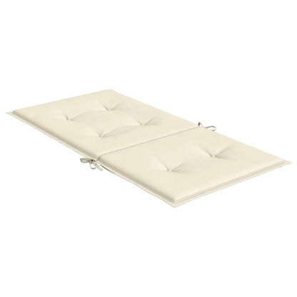 Vidaxl Cojín Silla Jardín Respaldo Bajo 2 Uds Tela Oxford Crema_4