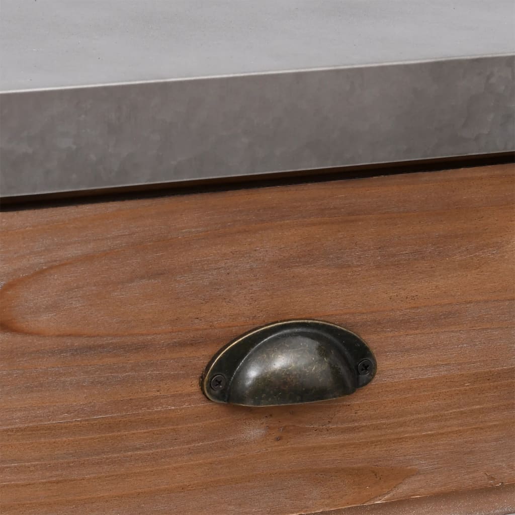 Mesa Consola De Madera Maciza De Abeto 110x35x80 Cm_4