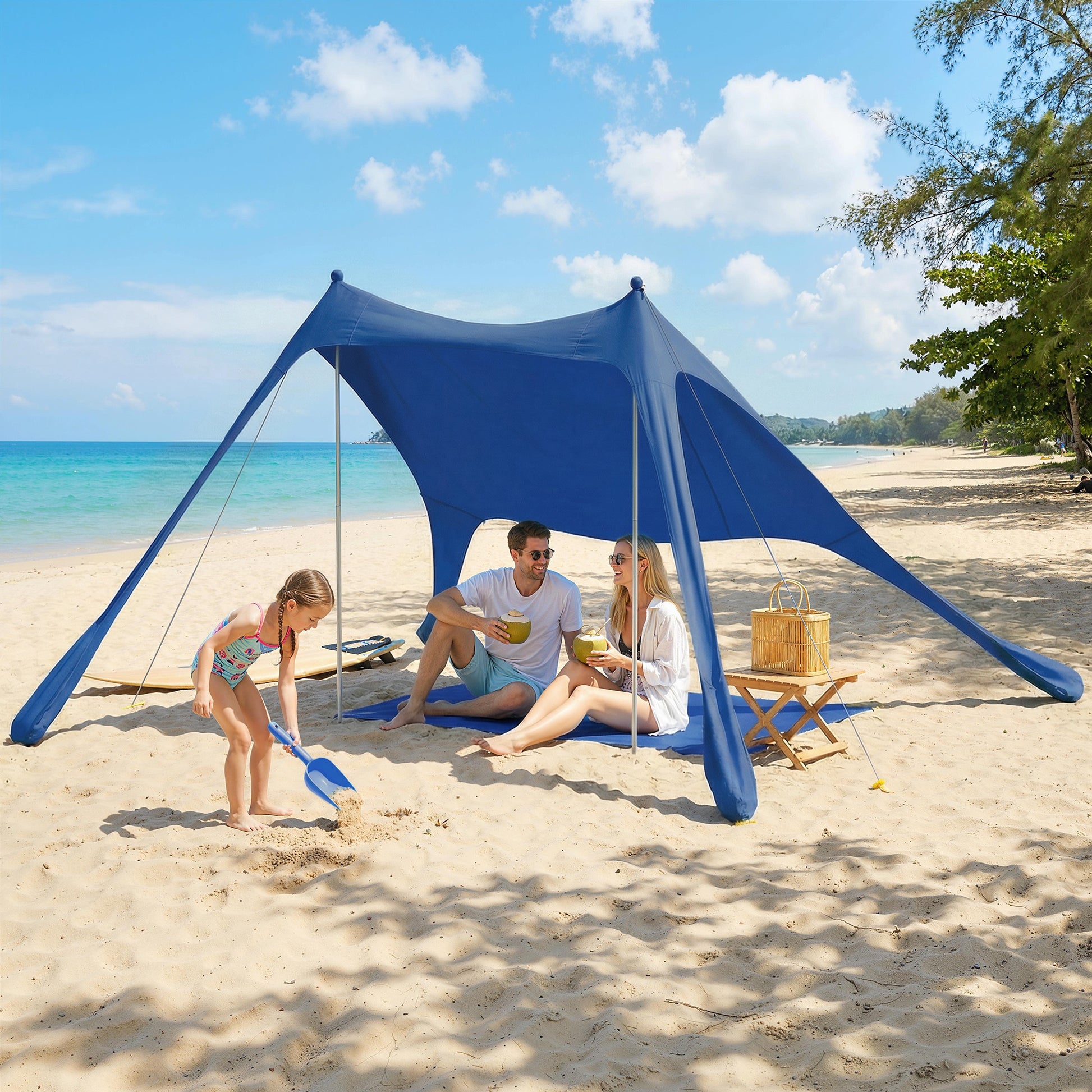 Outsunny Carpa Playa Plegable 208x200 Cm_1