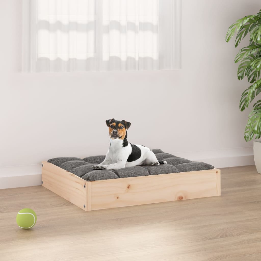 Cama Para Perros Madera Maciza De Pino 51,5x44x9 Cm / Vetonek_2