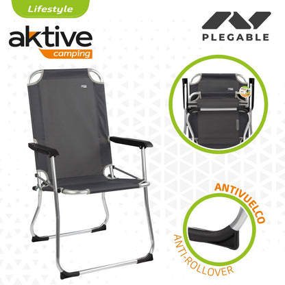 Silla Plegable De Aluminio Fija Aktive Camping_2