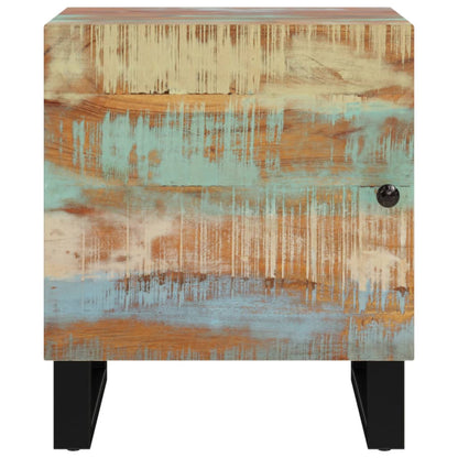 Mesita De Noche De Madera Maciza Reciclada 40x33x46 Cm_1