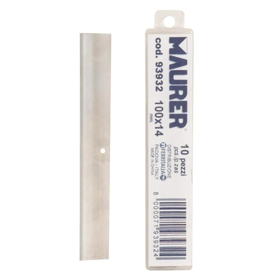 Hoja Reccambio Rascador Mango Metálico Maurer 10cm (10 Piezas)_0