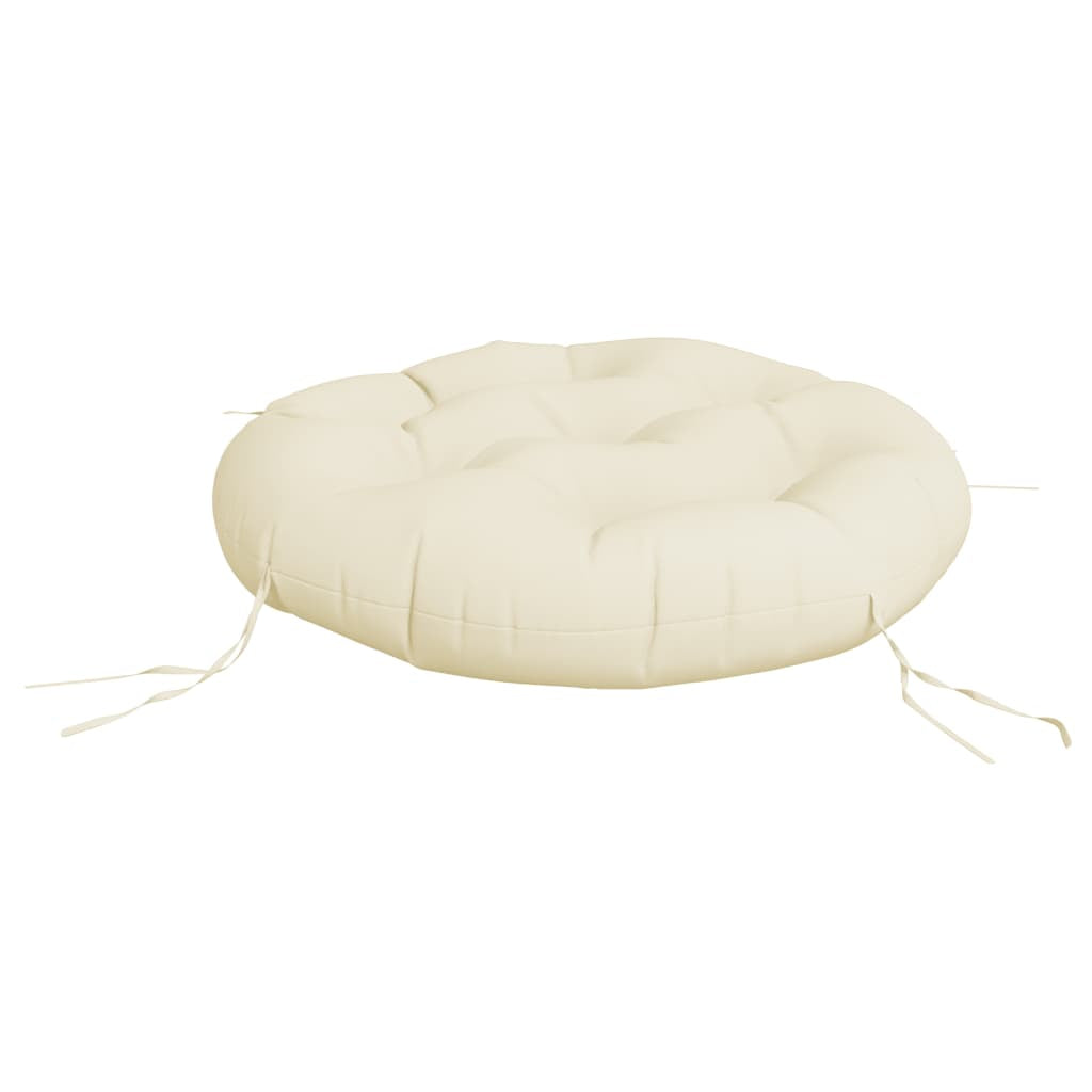 Vidaxl Cojín Redondo Tela Oxford Color Crema Ø 60x11 Cm_3
