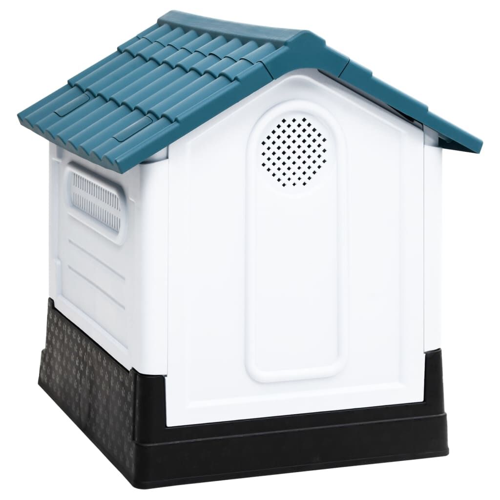 Vidaxl Caseta Para Perros Polipropileno Azul 57x68x66 Cm_3