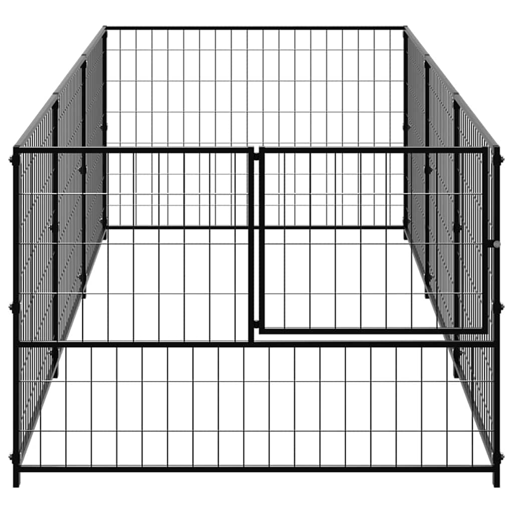 Perrera Acero 3 M² Negra_3