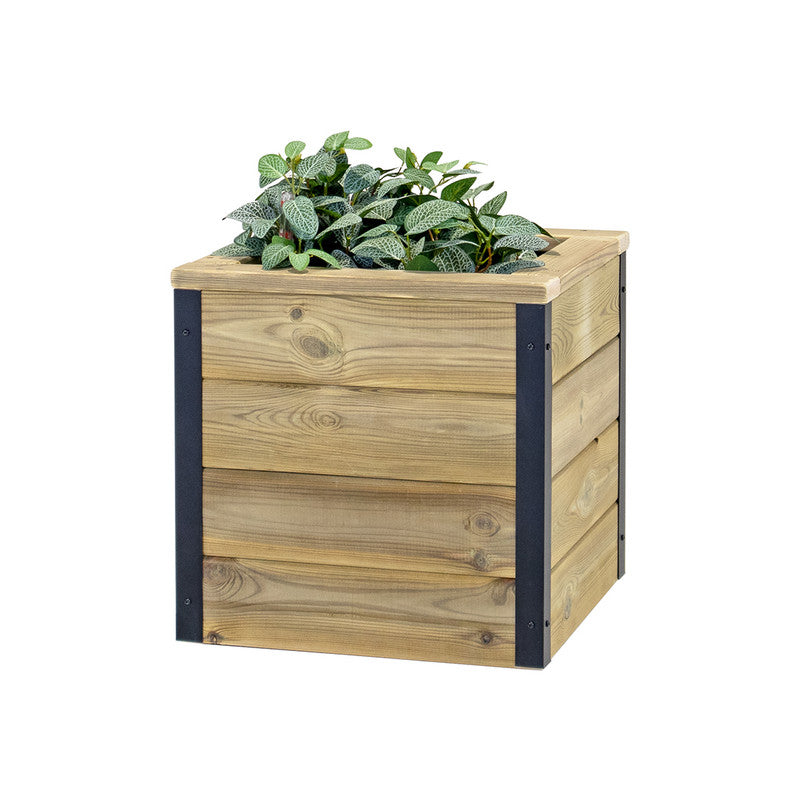Jardinera De Madera Con Autorriego 40x40x40 Cm Nidum Hortalia_0