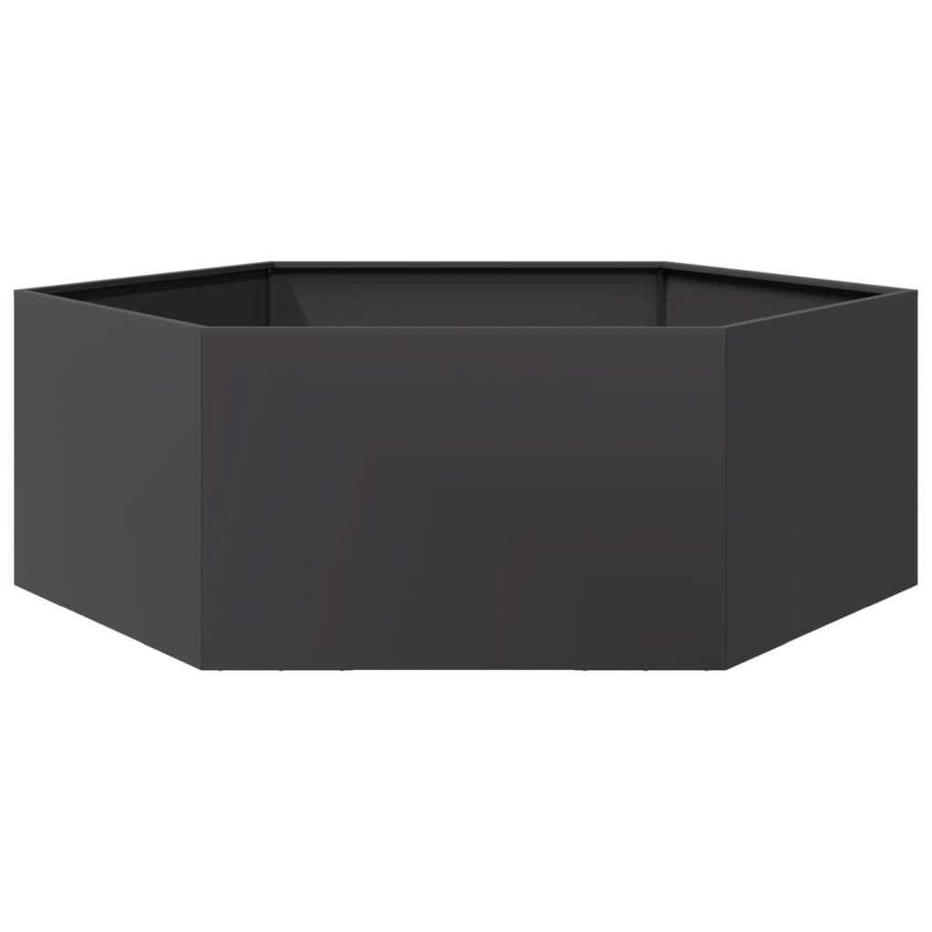 Jardinera Hexagonal Acero Negra 138x120x45 Cm_5