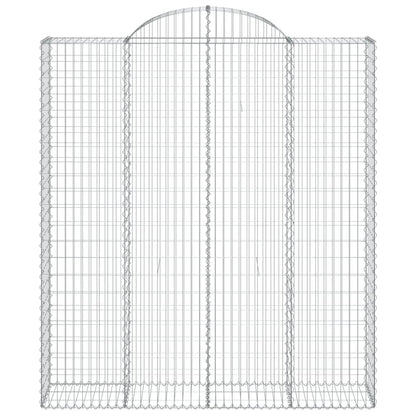 Cestas De Gaviones 2 Uds Forma De Arco Hierro 200x50x220/240 Cm_3