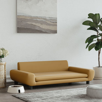 Cama Para Perros De Terciopelo Marrón 100x54x33 Cm / Vetonek_5