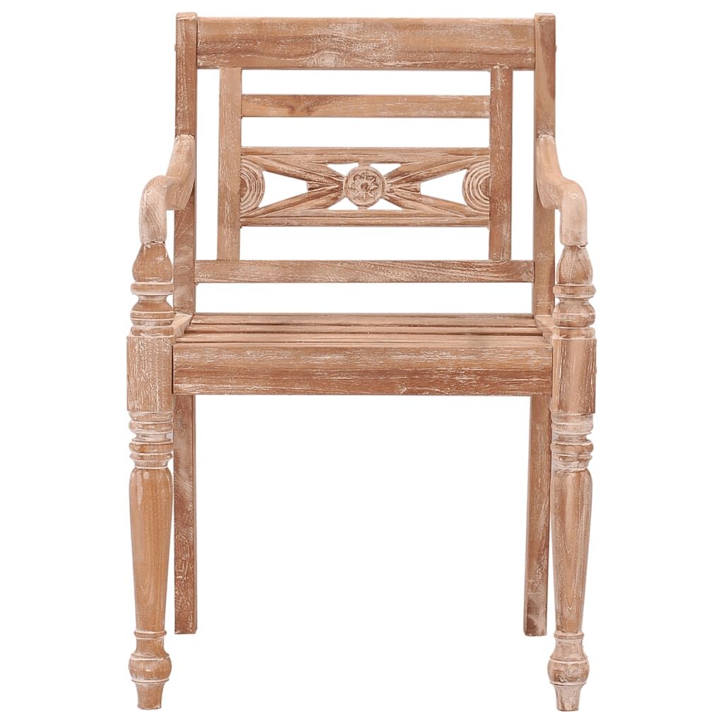 Vidaxl Sillas Batavia 4 Uds Madera Maciza De Teca Encalada_4