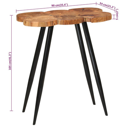 Mesa Alta De Troncos Madera Maciza De Acacia 90x54x105 Cm_4