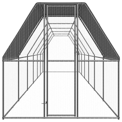 Vidaxl Jaula Gallinero De Exterior De Acero Galvanizado 2x12x2 M_1