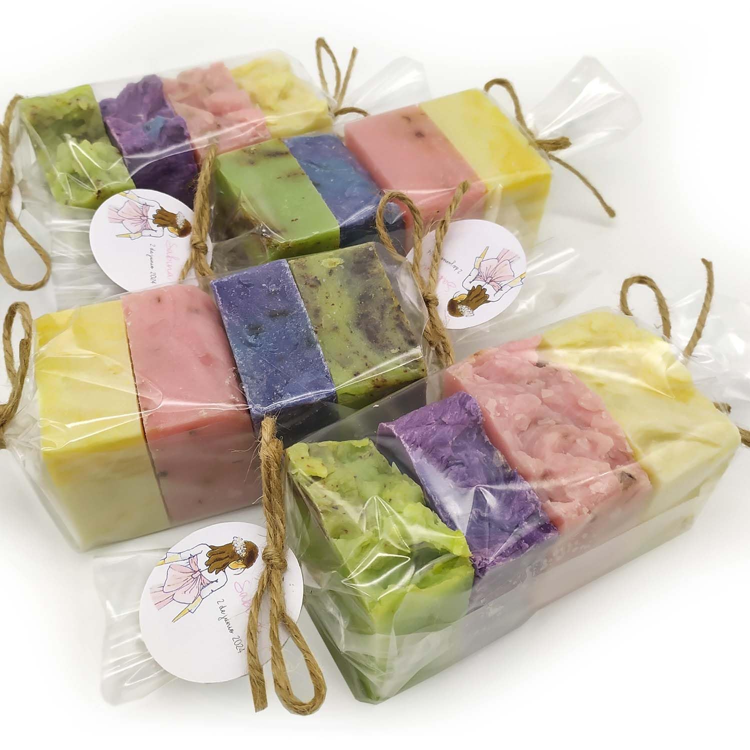 Pack 4 Jabones Naturales - Jabón Artesano De Aceite De Oliva Para Todo Tipo De Piel - Regalo Original Días Especiales_3