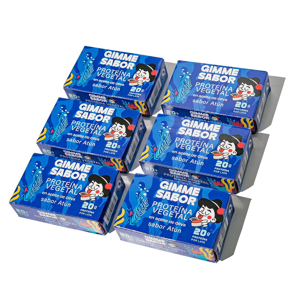 PACK AHORRO Atún Vegano en Aceite de Oliva 120g X 6uds. | Sin Gluten, Sin Aditivos, Sin Alérgenos | Gimme Sabor