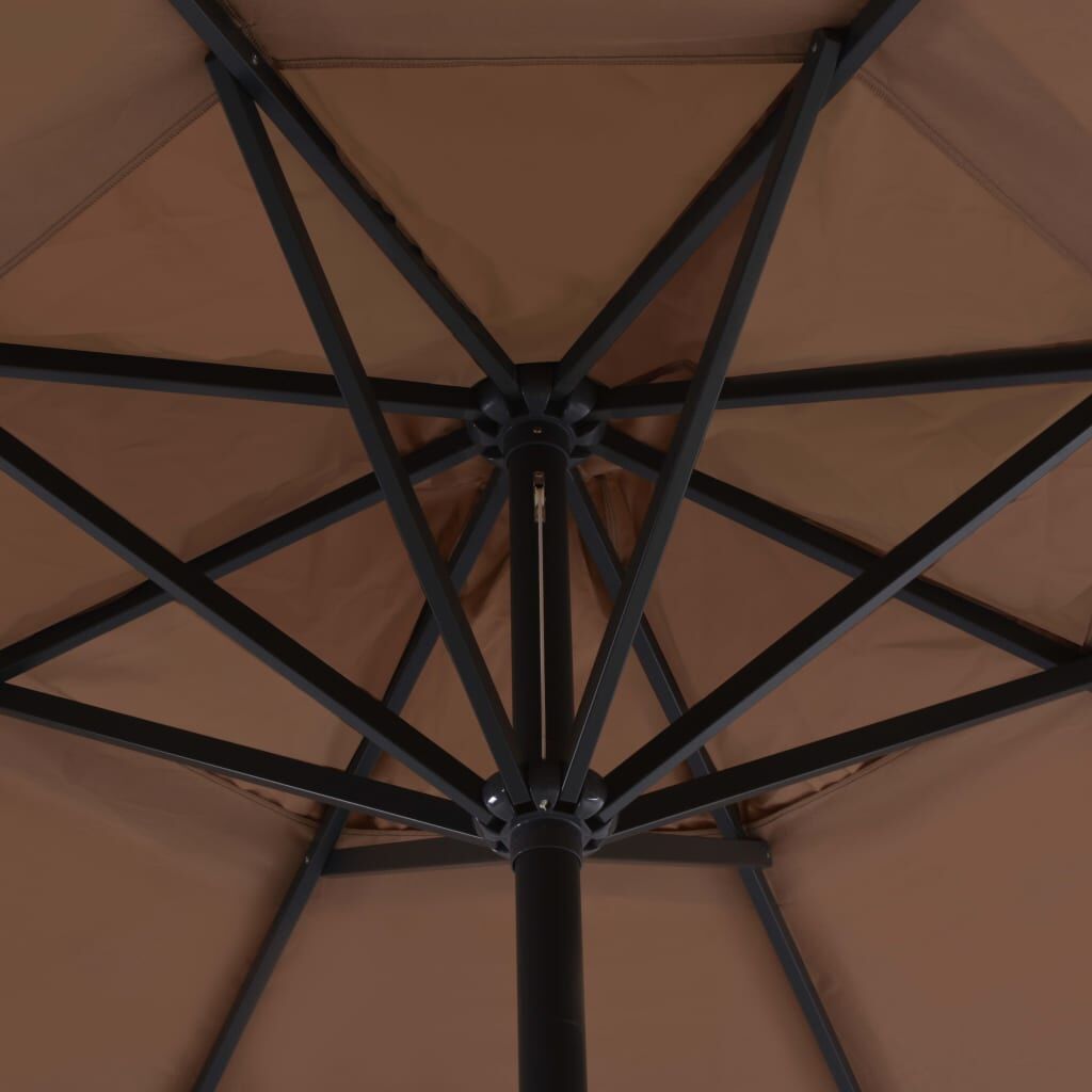 Vidaxl Sombrilla De Jardín Con Base Portátil Gris Taupe_3