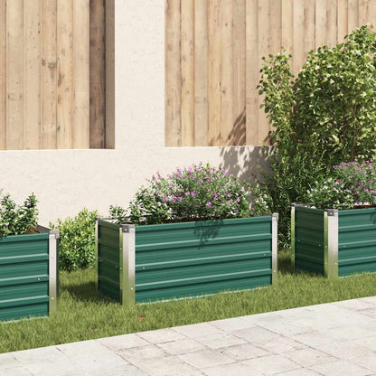 Arriate De Jardín De Acero Galvanizado Verde 100x40x45 Cm_1