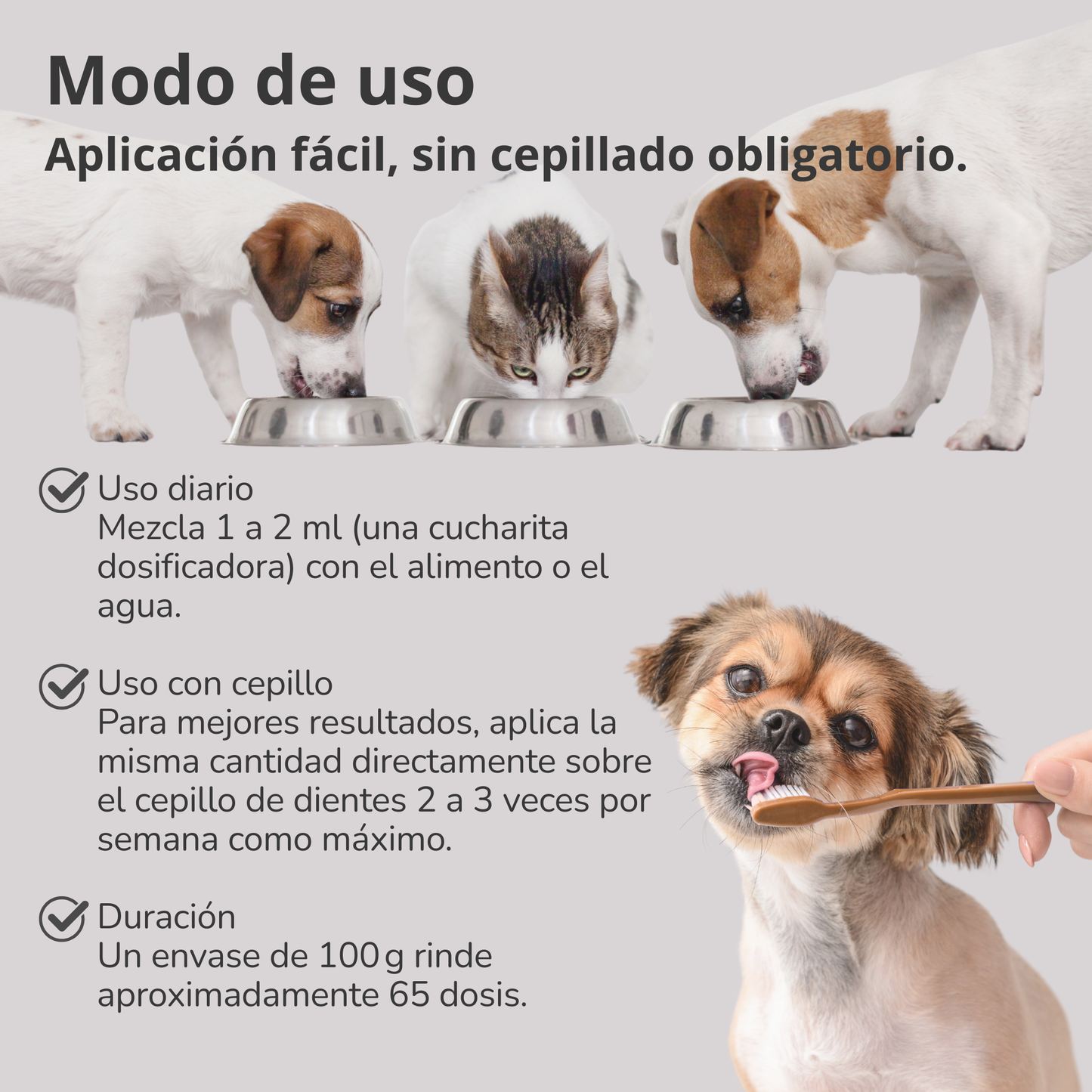 Polvo dental natural para la higiene bucal de perros y gatos – 150 g_4