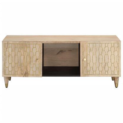 Mesa De Centro De Madera Maciza Mango 100x54x40 Cm_1