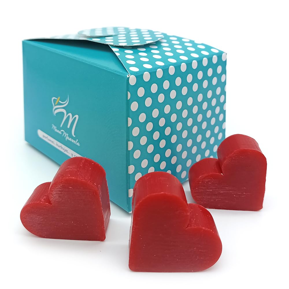 Caja Regalo 10 Jabones Aromáticos En Forma De Corazón - Aroma Frambuesa - Jabón Glicerina - Regalo Original Para Eventos_1