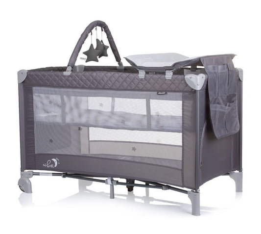 Cuna De Viaje Con Cambiador Luna Ash Grey_0