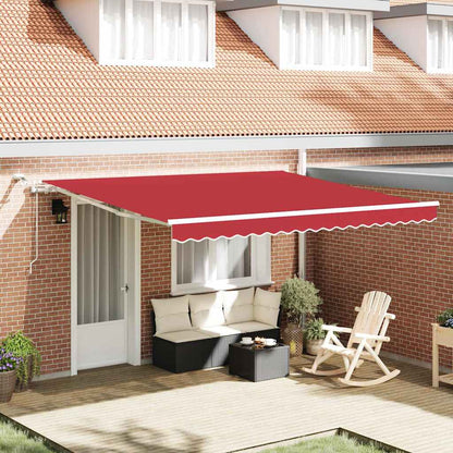 Toldo Retráctil Rojo 400 X 300 Cm Poliéster_1