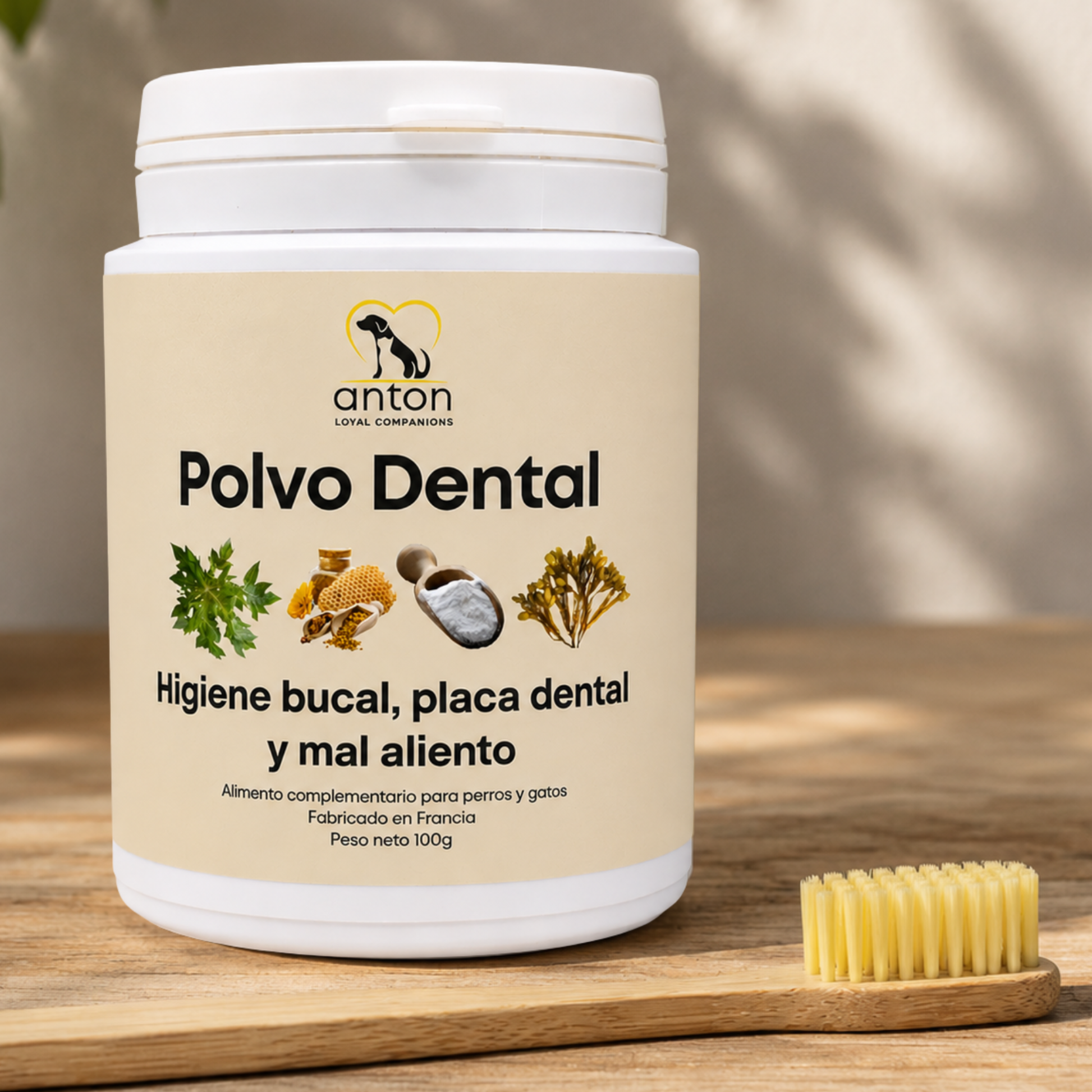 Polvo dental natural para perros y gatos – Limpieza dental, sarro y mal aliento – 100 g_5