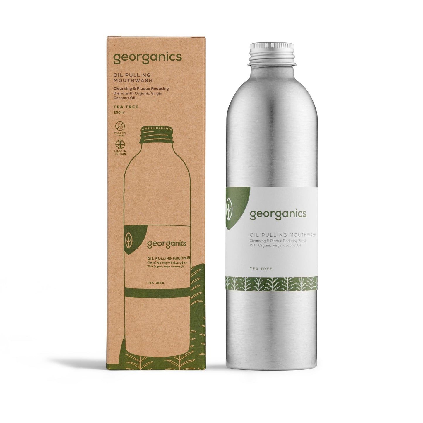 Enjuague Bucal con Aceite de Coco y Árbol del té Georganics  250 ml