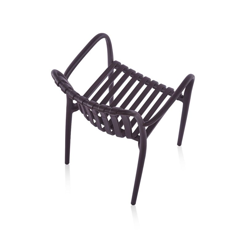 Pack 4 Sillas De Exterior Jamie Arm Polipropileno, Marrón, 57,5 X 81 X 55,5_2