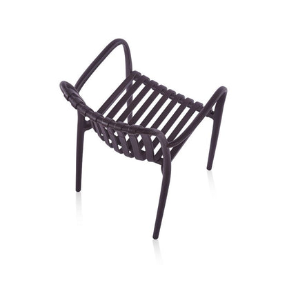 Pack 4 Sillas De Exterior Jamie Arm Polipropileno, Marrón, 57,5 X 81 X 55,5_2