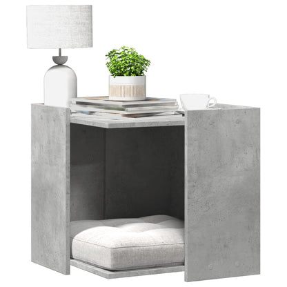 Vidaxl Mueble Arenero De Gatos Madera Gris Hormigón 53x53x51 Cm_1