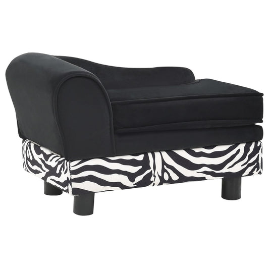 Vidaxl Sofá Para Perros Felpa Negro 57x34x36 Cm_0
