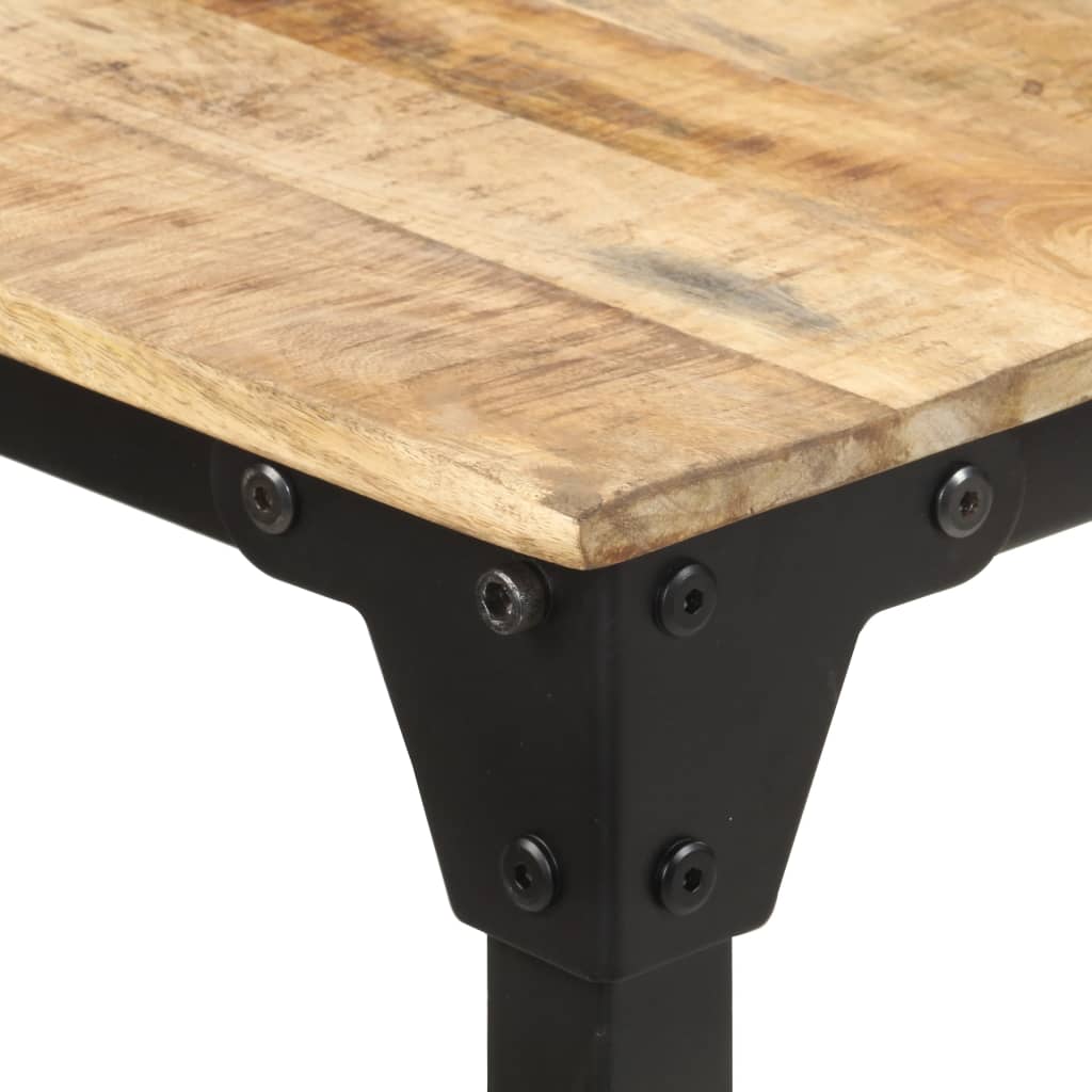 Mesa De Comedor De Madera De Mango Rugosa 160x80x76 Cm_2