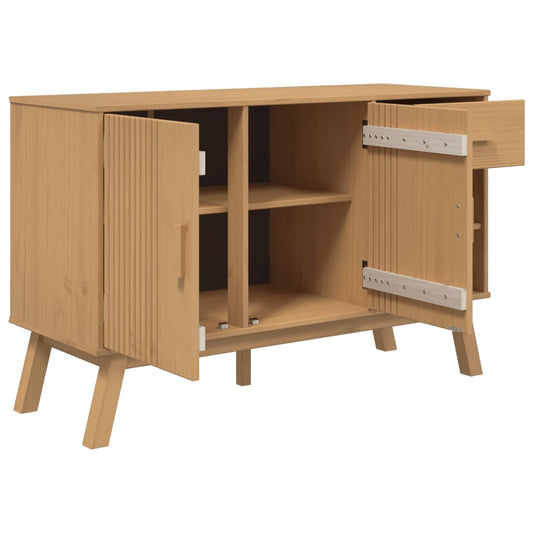Aparador Olden Madera Maciza De Pino Marrón 114x43x73,5 Cm / Vetonek_0