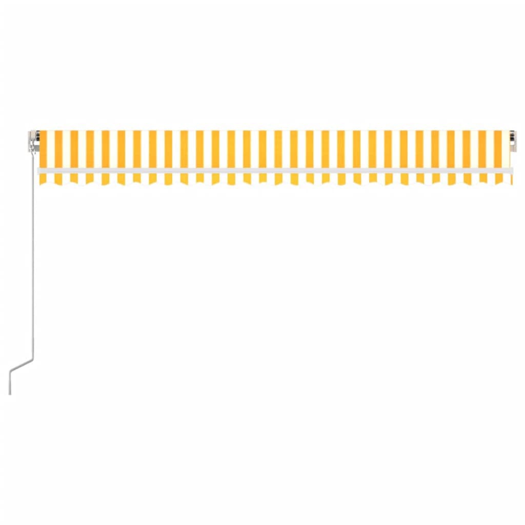 Toldo Retráctil Manual Con Luz Led Amarillo Y Blanco 500x300 Cm_2
