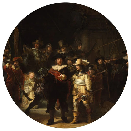 Wallart Círculo De Papel Pintado The Night Watch 190 Cm_0