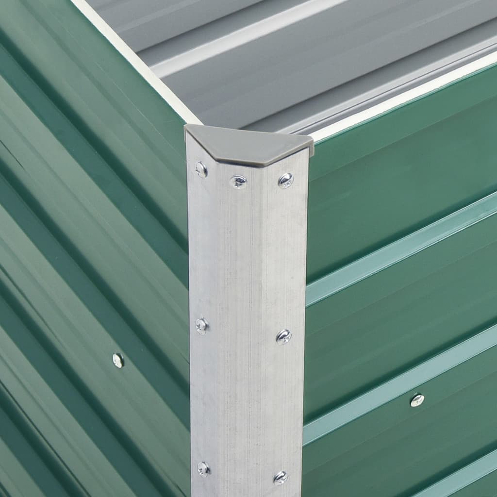 Arriate De Jardín De Acero Galvanizado Verde 240x40x77 Cm_5