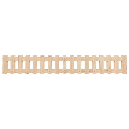 Arriate Elevado Jardín Con Valla Madera Maciza Pino 200x30x30cm_4