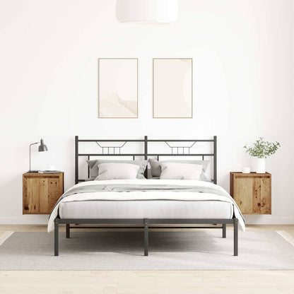 Mesillas De Noche De Pared 2 Uds Madera Vieja 38x34x40 Cm_1