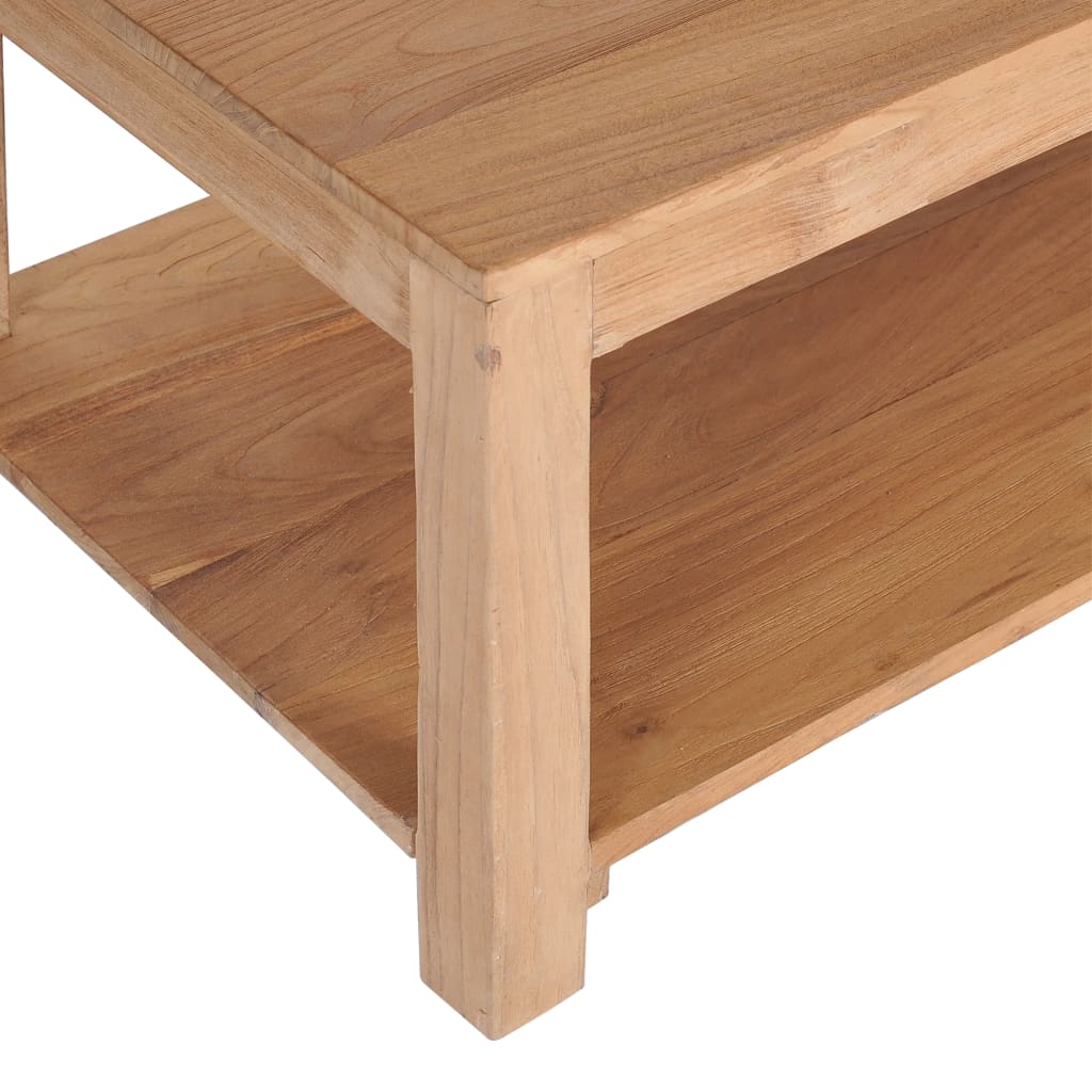 Mesa De Centro De Madera Maciza De Teca 100x50x40 Cm_2