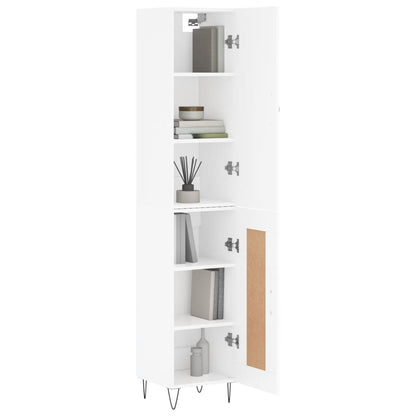 Aparador Alto Madera Contrachapada Blanco 34,5x34x180 Cm_2