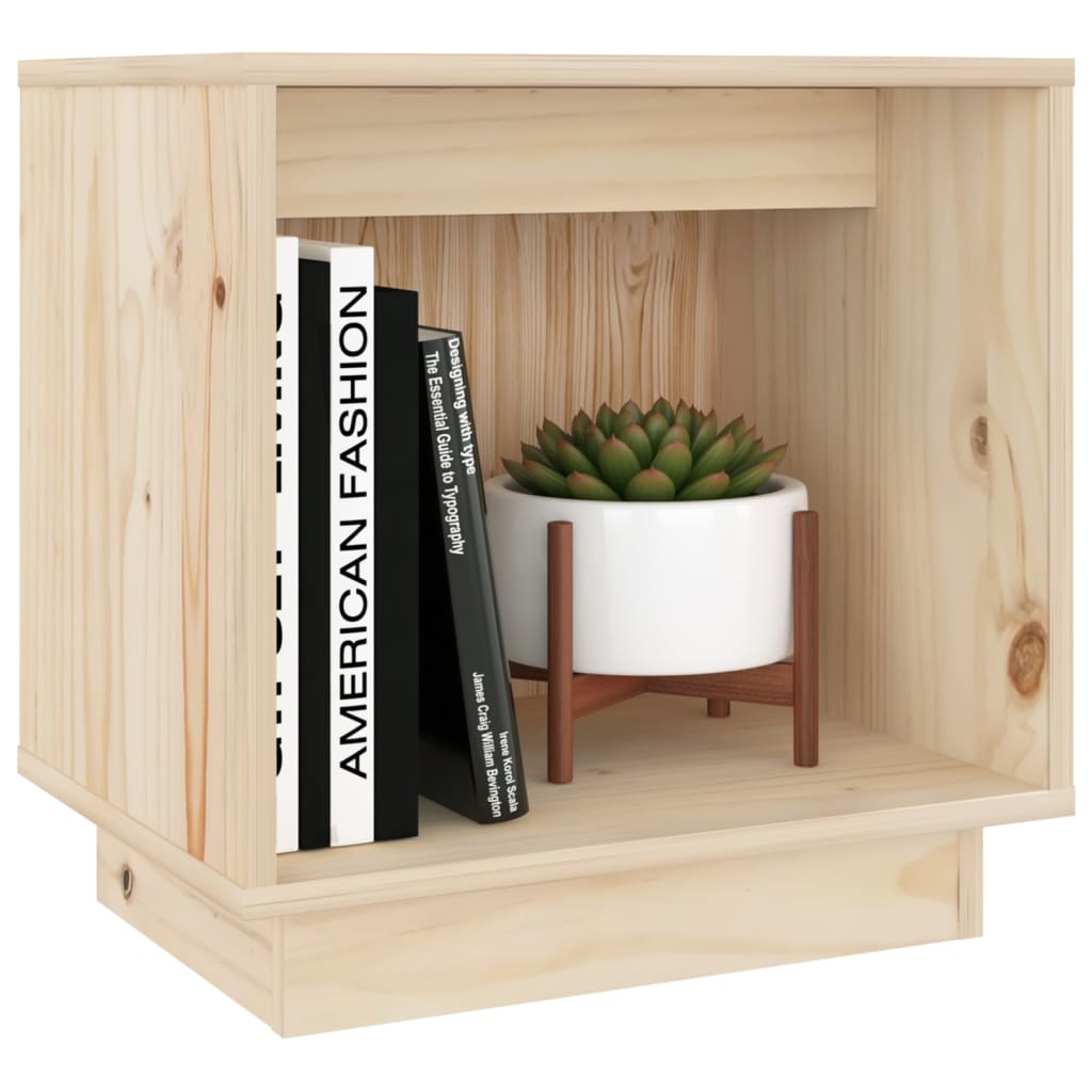 Mesitas De Noche 2 Uds Madera Maciza De Pino 40x30x40 Cm_2
